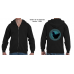 50-50 Full Zippered Hoodie with Black Hen